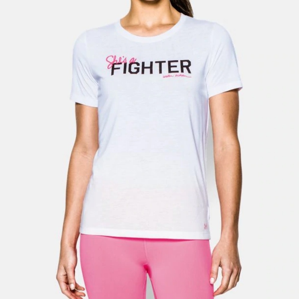 Under Armour breast cancer tee